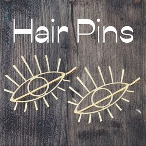 Set of 2 NEW Evil Eye Hair Pins